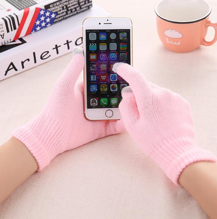Unisex Winterhandschuhe mit Fleecefutter und Faux-Pelz-Manschette