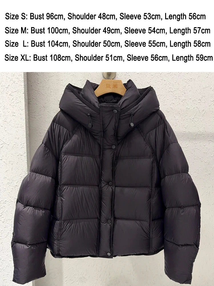 Damen Steppjacke mit Kapuze und Reißverschluss