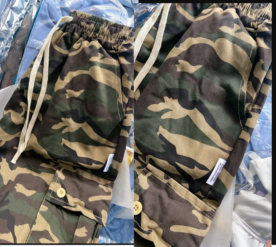 Cargohose im Camouflage-Muster, locker geschnitten