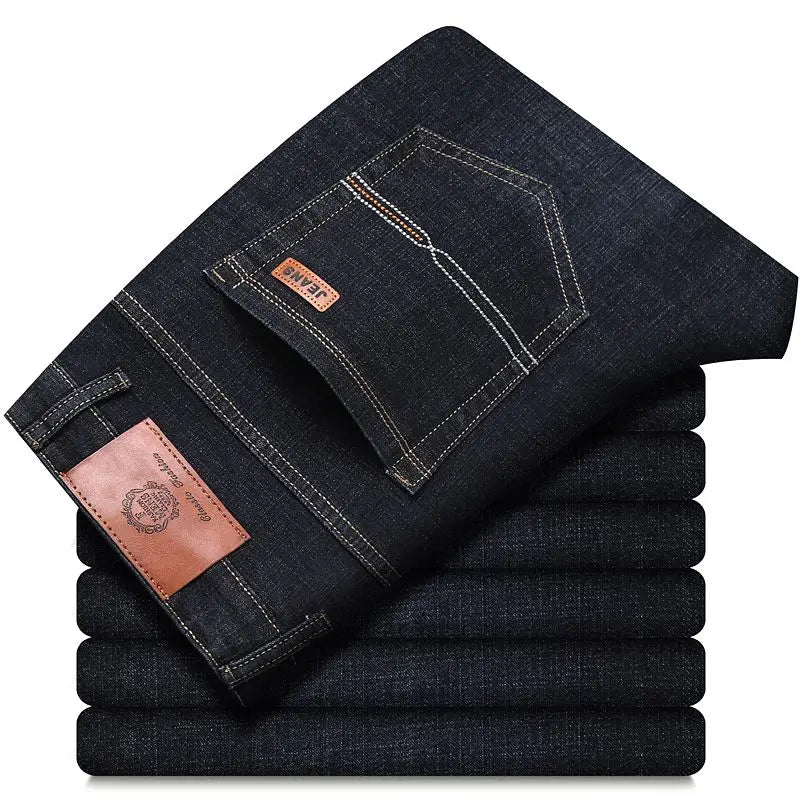 Herren Jeans Hose Regular Fit Blau Schwarz Gefüttert Ungefüttert