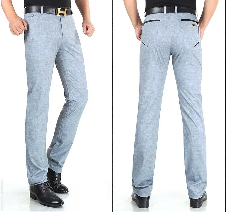 Herren Business Hose Freizeit Anzughose Slim Fit