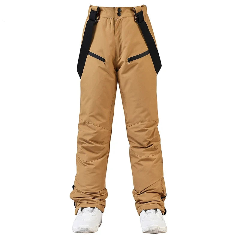 Skihose Schneehose Lila mit Trägern