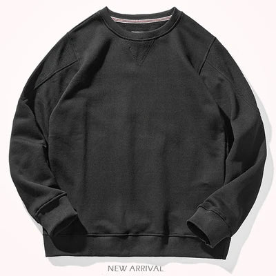 Heren sweatshirt met ronde hals, basic pullover in verschillende kleuren