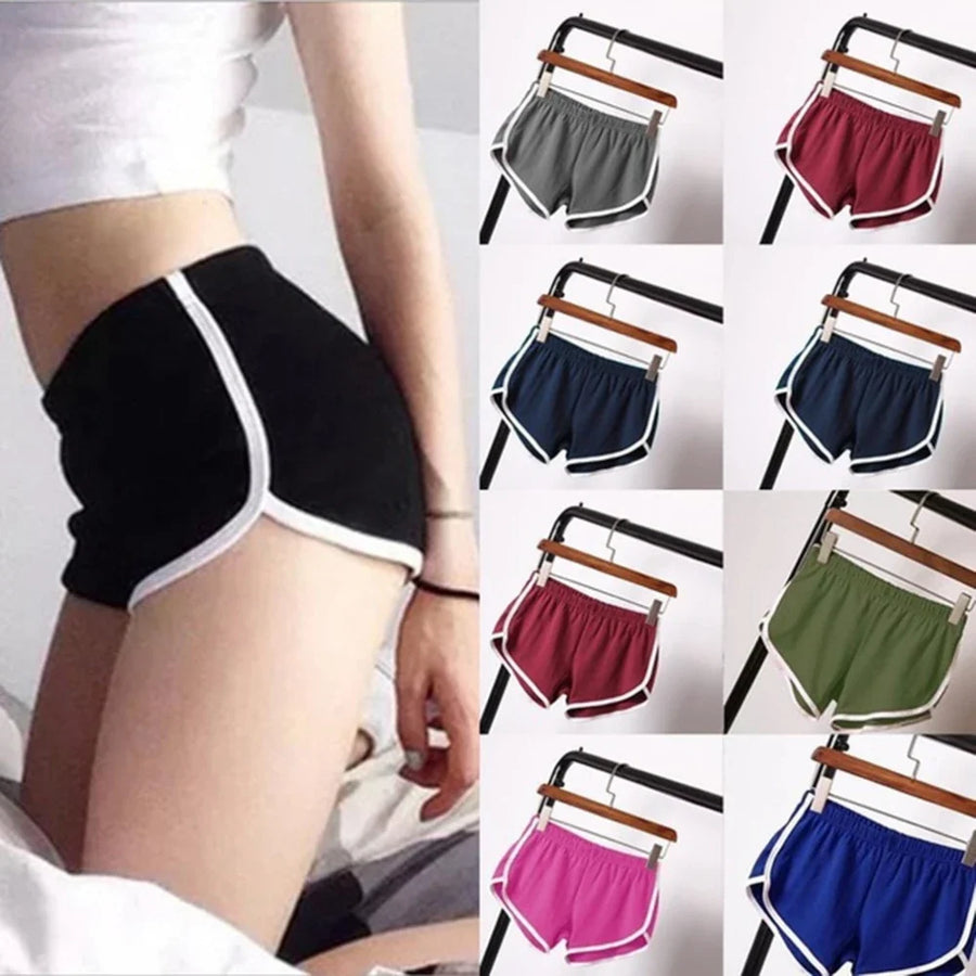 Sportshorts voor dames met witte zoom