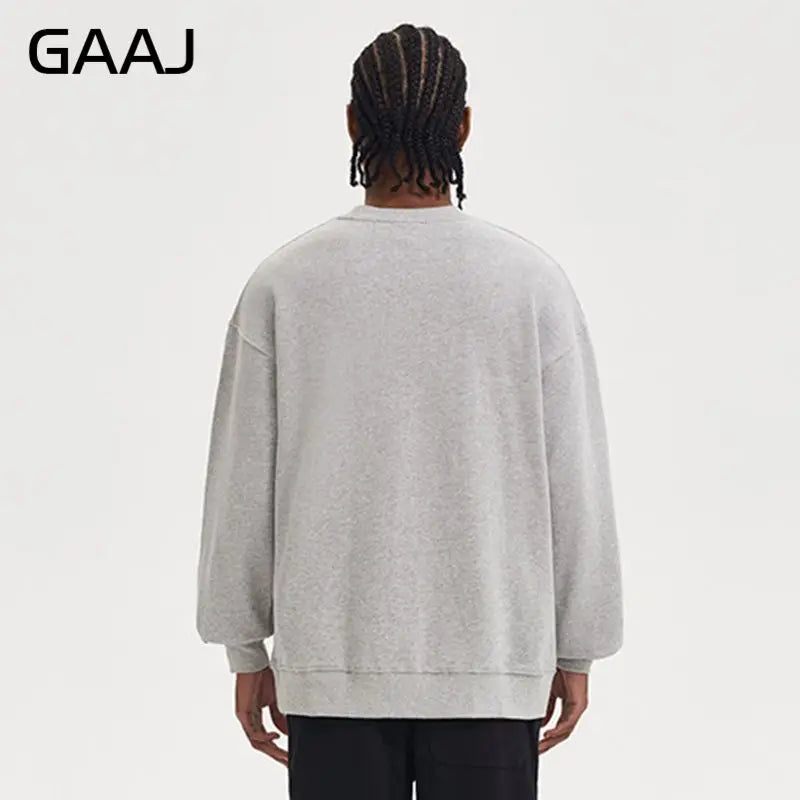 Uniseks sweatshirt met lange mouwen, ronde hals, basic trui