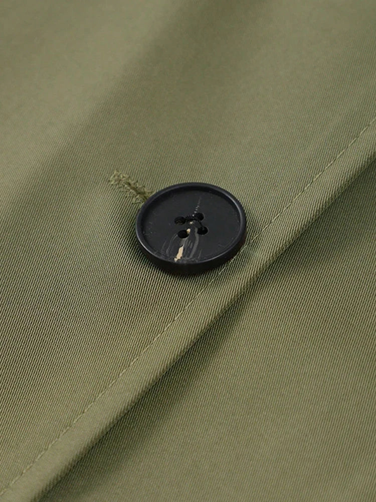Damen Trenchcoat mit Gürtel Karofutter Langarm Regenmantel