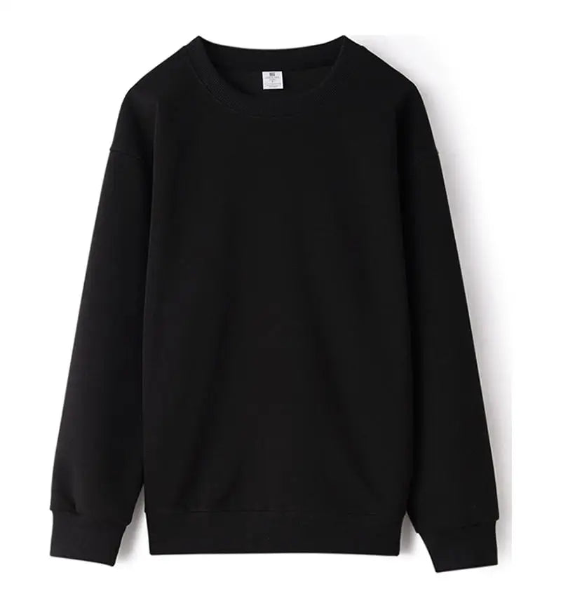 Unisex Basic Rundhals Sweatshirt Langarm Einfarbig