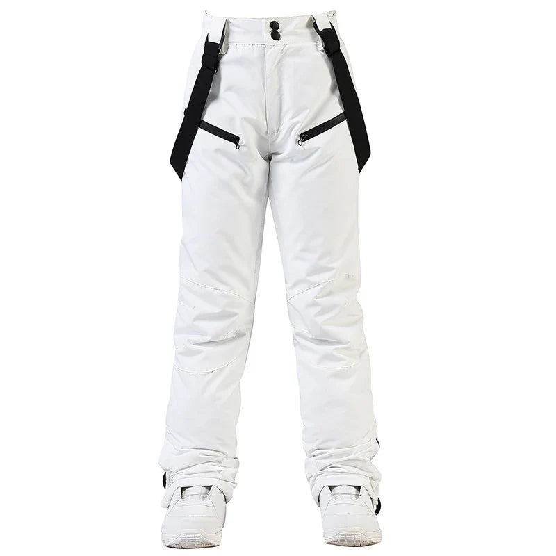 Skihose Schneehose Lila mit Trägern