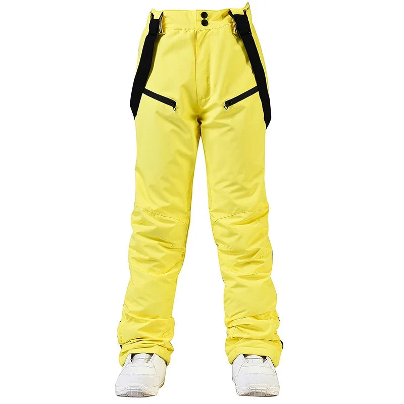 Skihose Schneehose Lila mit Trägern