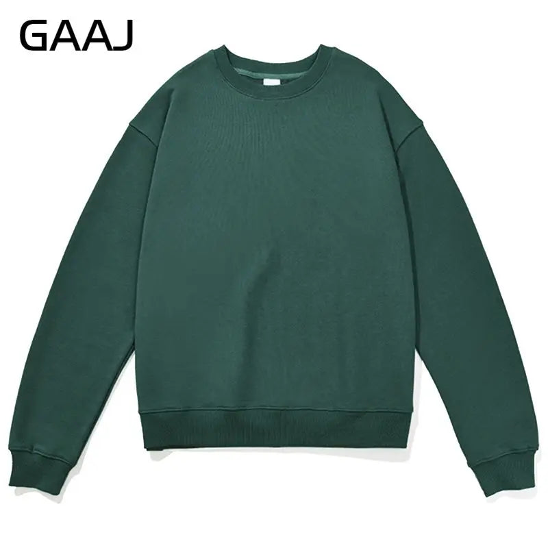 Uniseks sweatshirt met lange mouwen, ronde hals, basic trui