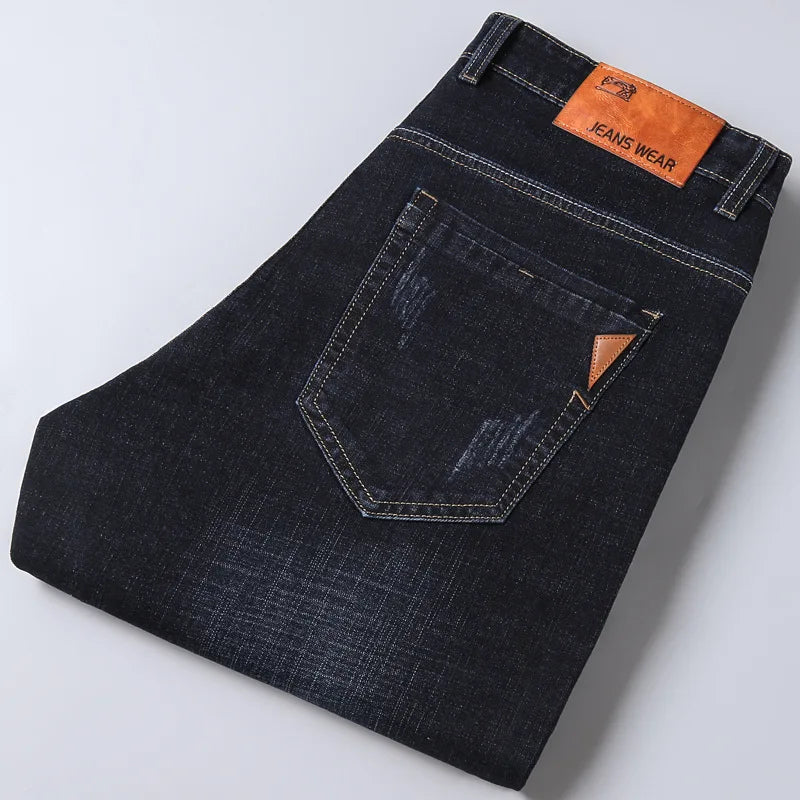 Herenjeans straight fit denim broek blauw