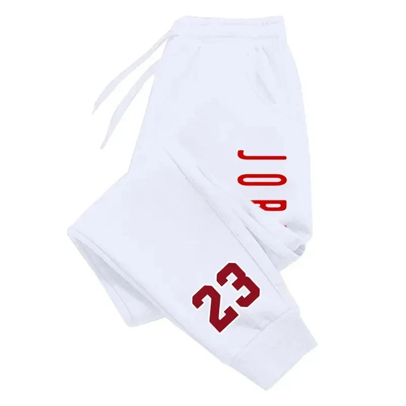 Unisex-joggingbroek met ‘Jord’ en ‘23’-print, trekkoord en boorden