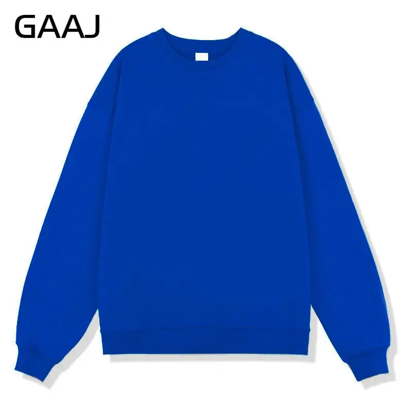 Uniseks sweatshirt met lange mouwen, ronde hals, basic trui