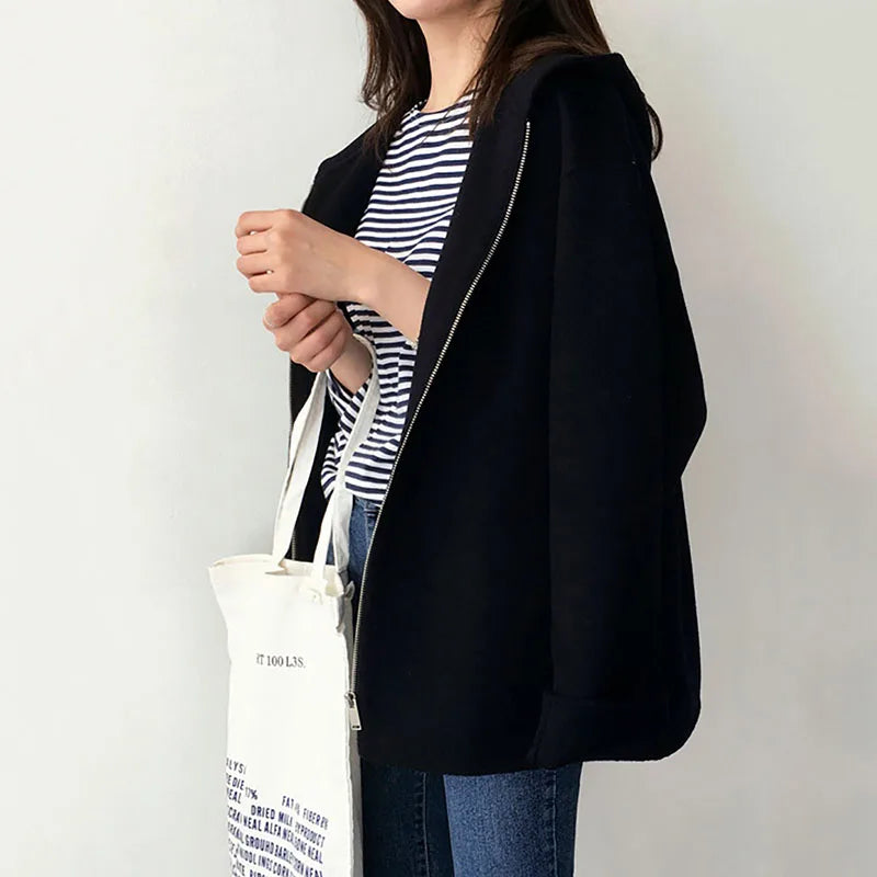 Kurze Damen Übergangsjacke mit Kapuze Beige