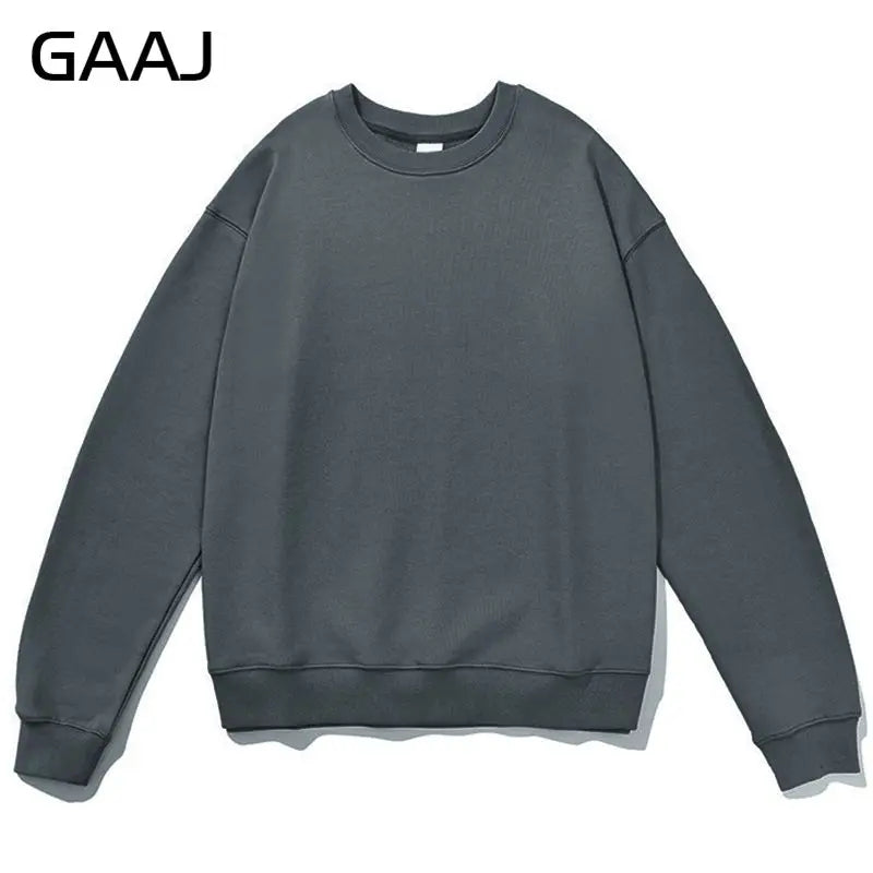 Uniseks sweatshirt met lange mouwen, ronde hals, basic trui