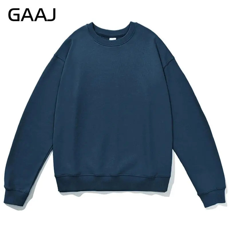 Uniseks sweatshirt met lange mouwen, ronde hals, basic trui