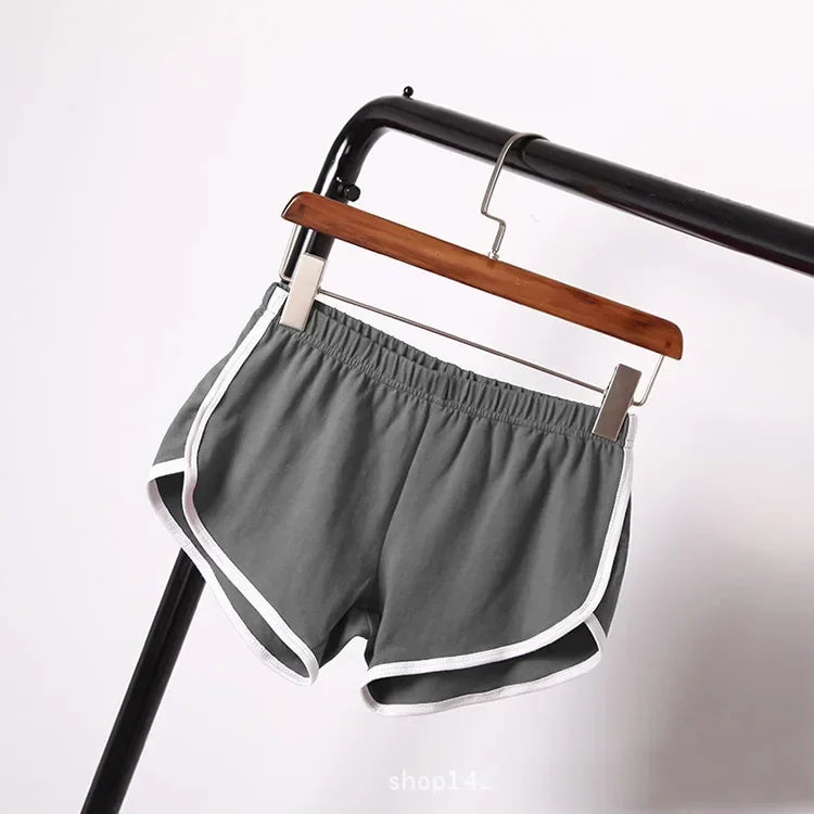 Sportshorts voor dames met witte zoom