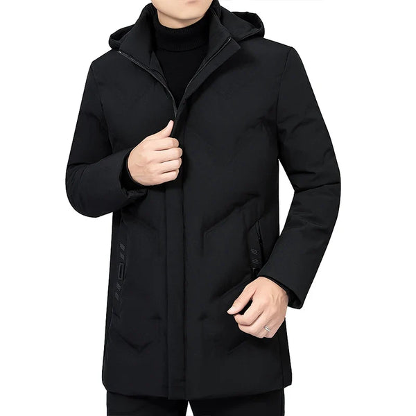 Herren Winter Steppjacke mit Kapuze oder Stehkragen – Warm & Stilvoll