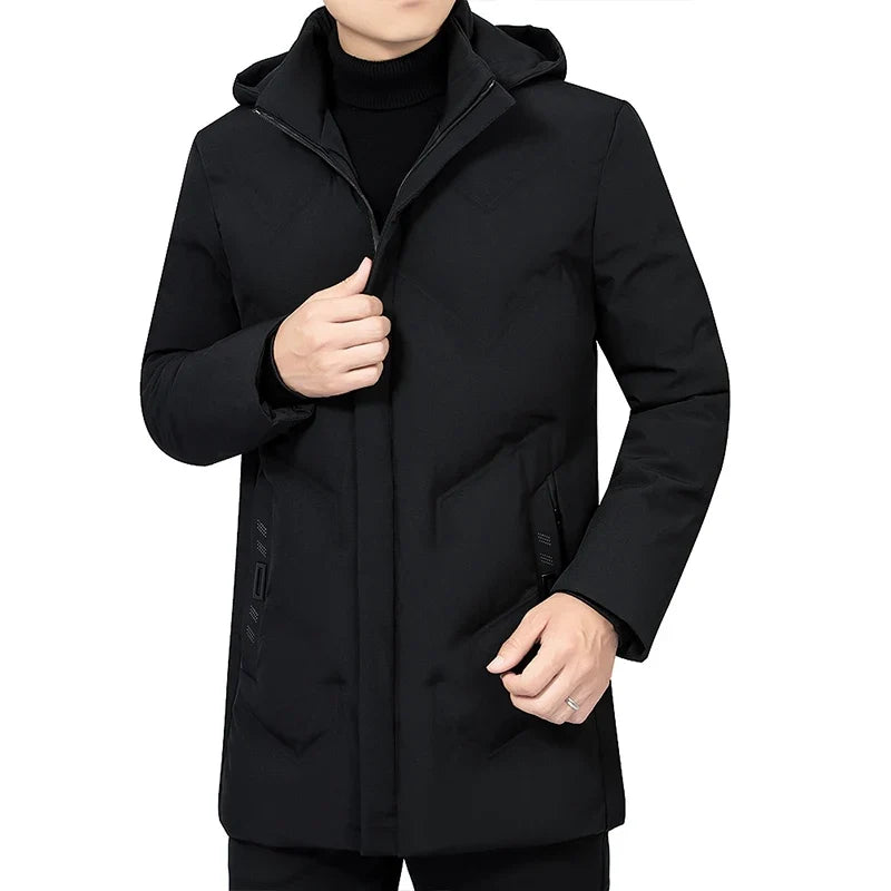 Herren Winter Steppjacke mit Kapuze oder Stehkragen – Warm & Stilvoll