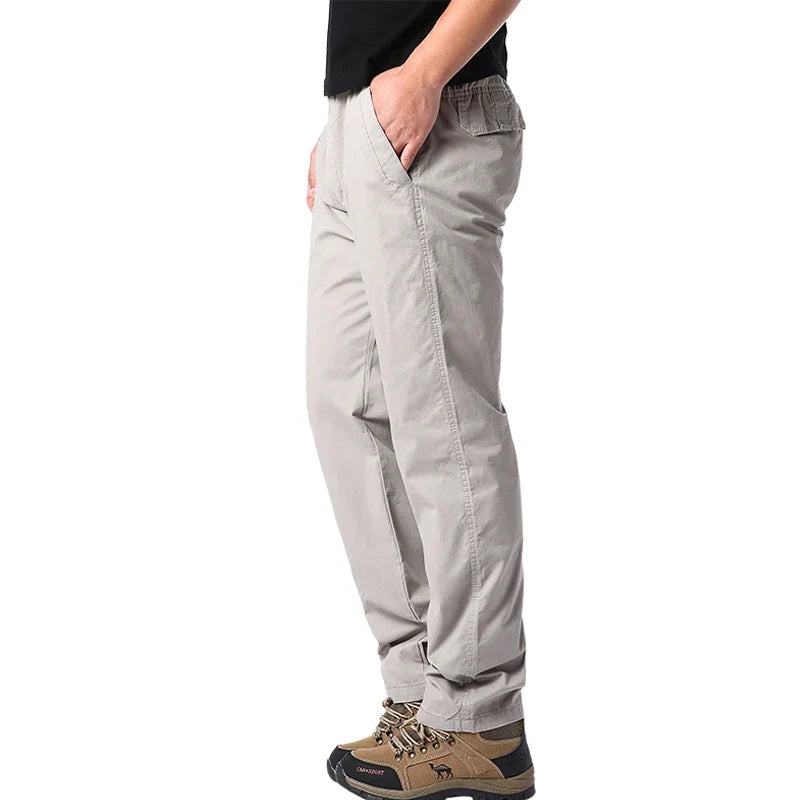 Herren Freizeithose Baumwollmischung Elastischer Bund Cargo-Stil