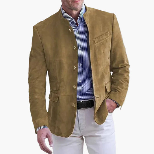 Herren Stehkragen Sakko – Eleganter Freizeit- und Business-Blazer im modernen Stil