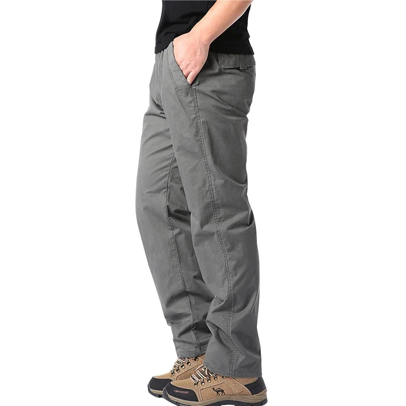 Herren Freizeithose Baumwollmischung Elastischer Bund Cargo-Stil