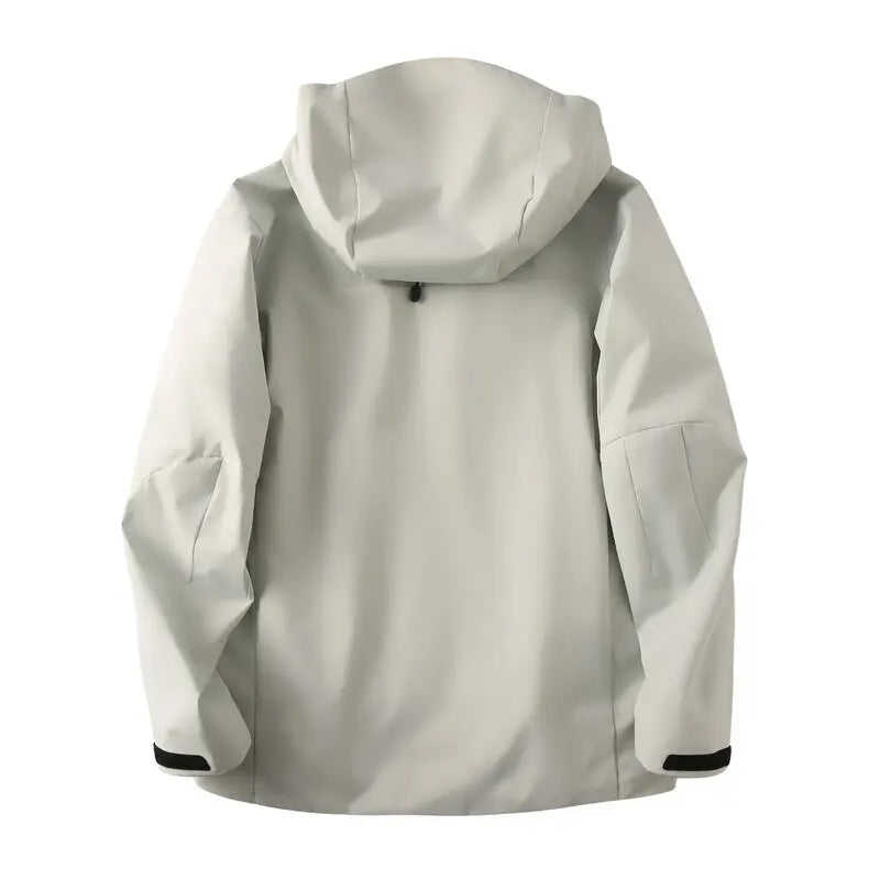 Unisex Outdoorjacke mit Kapuze – Funktionsjacke Wetterfest mit Reißverschlusstaschen