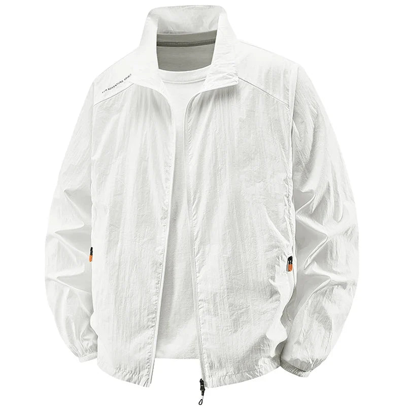 Leichte Herren Windjacke Stehkragen Reißverschluss Jacke Freizeit Outdoor