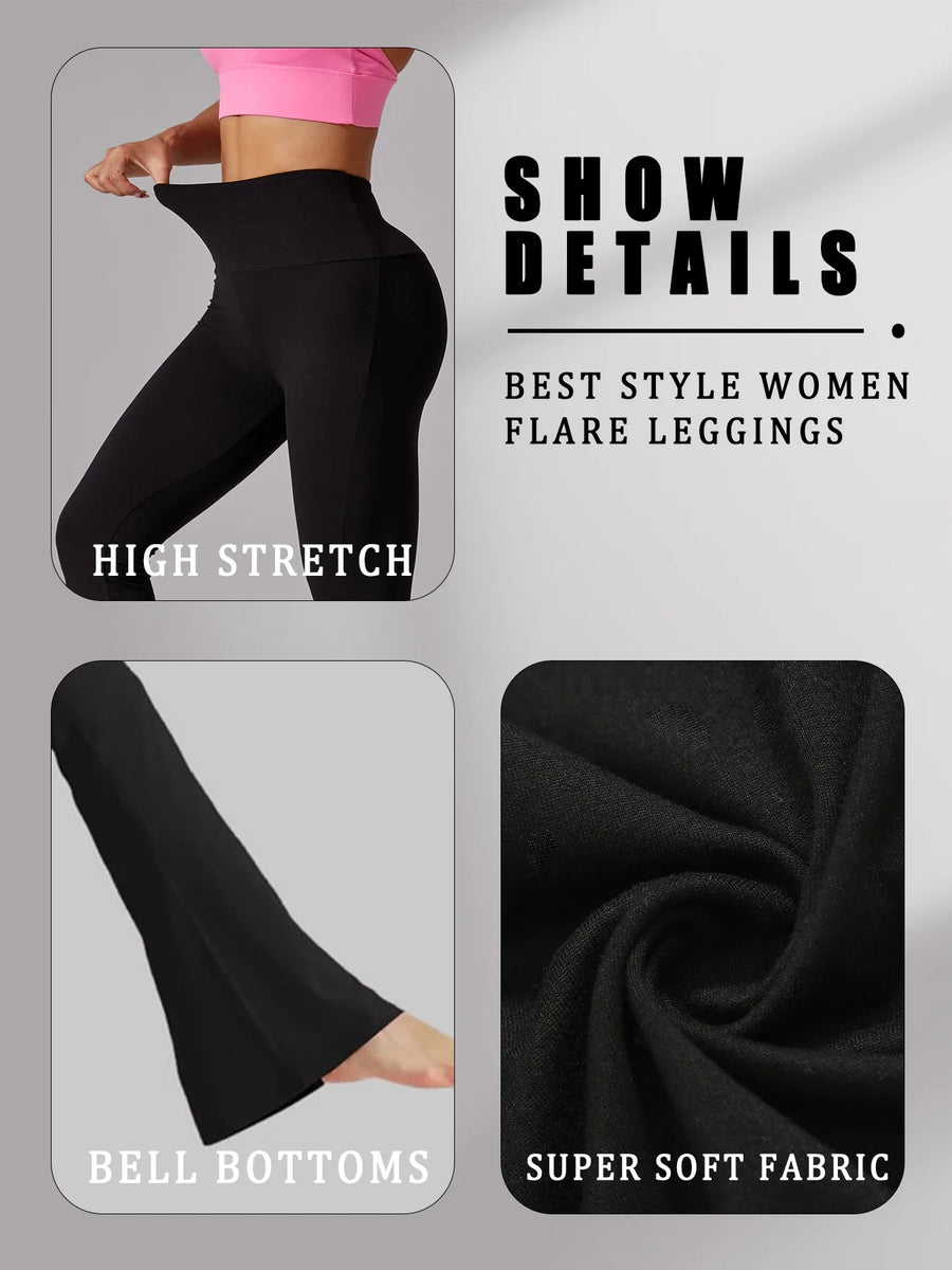 Flared yogalegging voor dames met hoge taille
