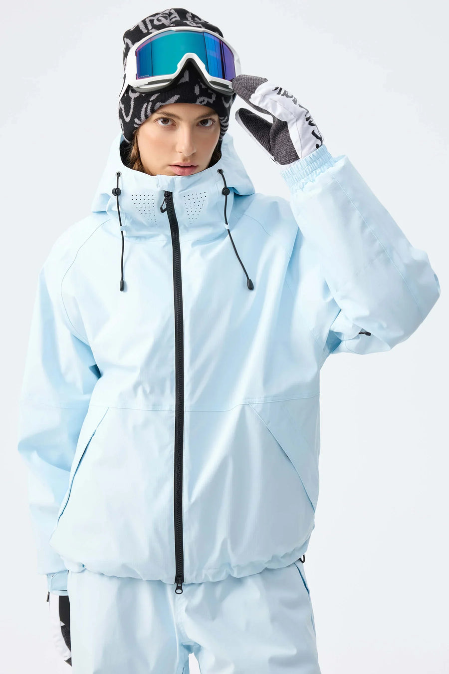 Winterjacke Kapuze Wasserdicht Atmungsaktiv Damen Skijacke Outdoorjacke Rosa