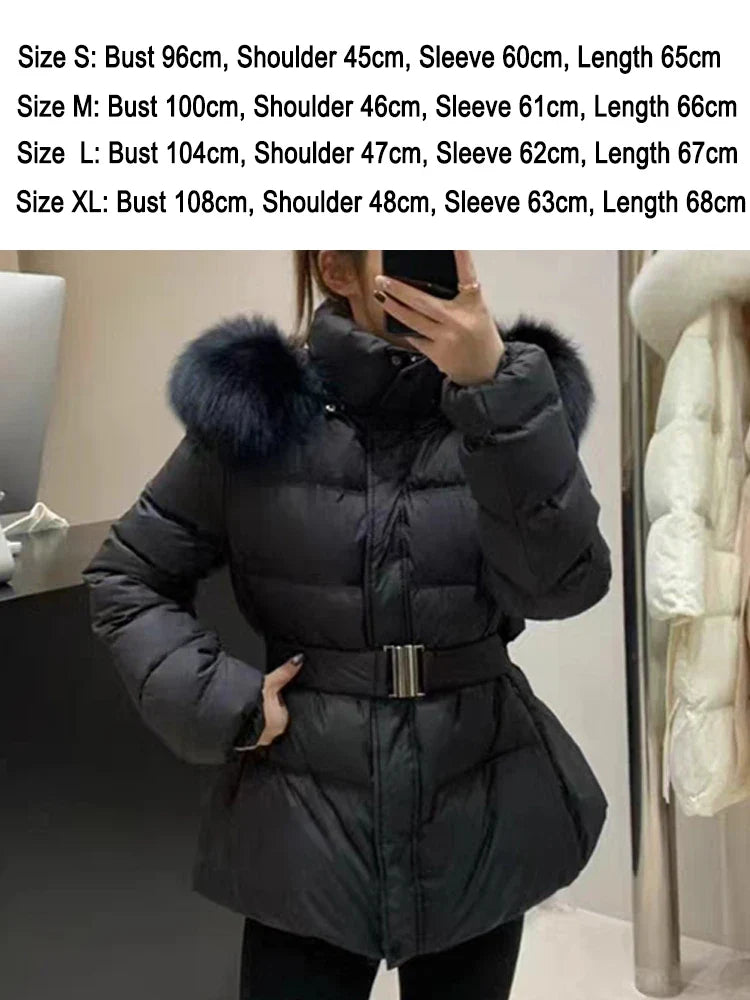 Damen Steppjacke mit Kapuze und Reißverschluss