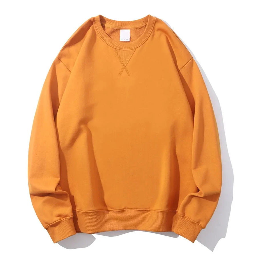 Unisex sweatshirt met ronde hals, lange mouwen, katoenmix, gemêleerd grijs