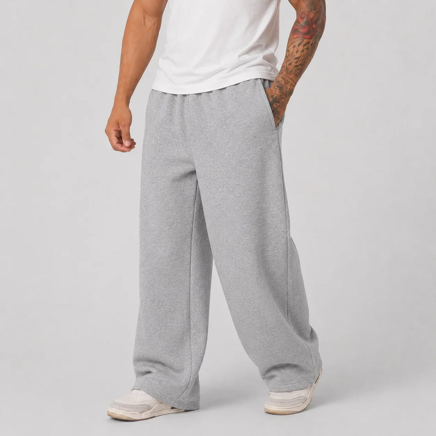 Unisex Weite Jogginghose Dunkelgrau mit Kordelzug
