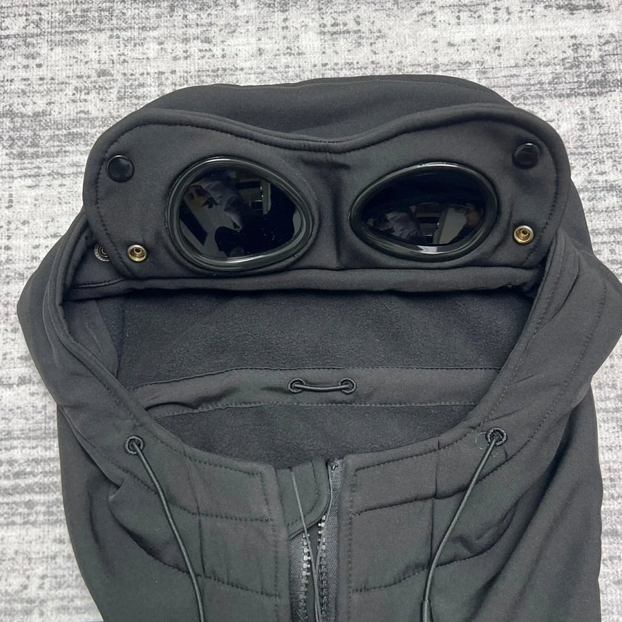 Unisex Kapuzenjacke mit Goggle-Details, Reißverschlusstaschen und durchgehendem Reißverschluss