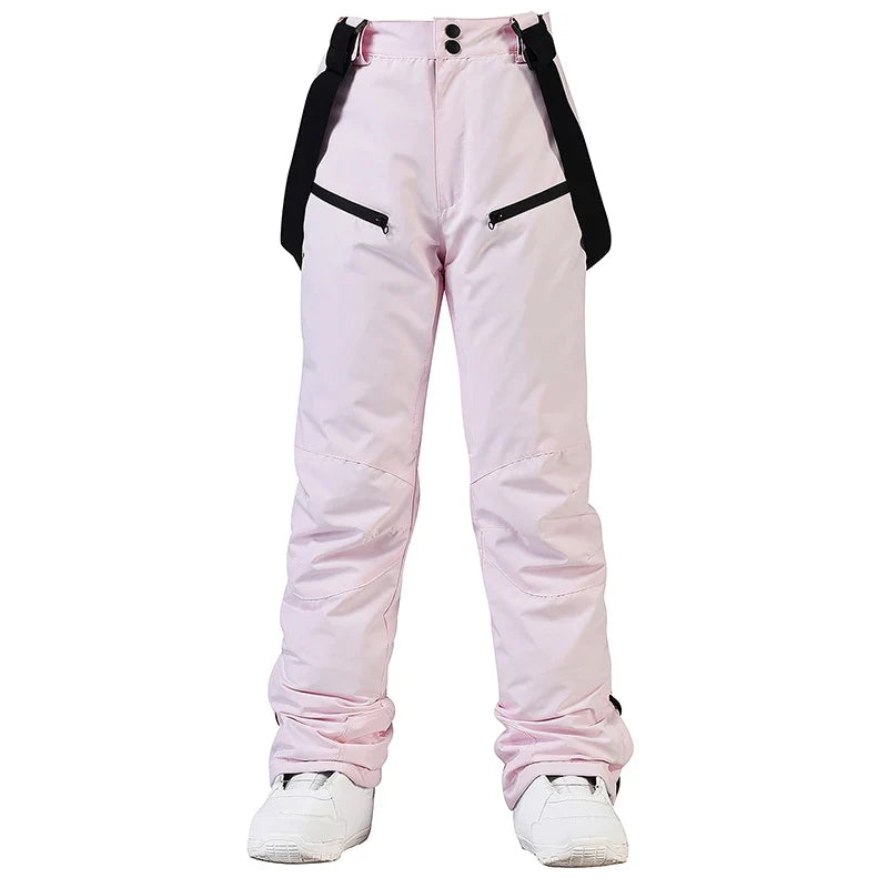 Skihose Schneehose Lila mit Trägern