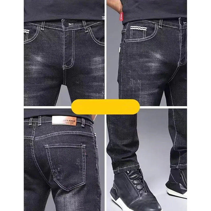 Herren Jeans Slim Fit im Used-Look – Schmale Passform für Männer