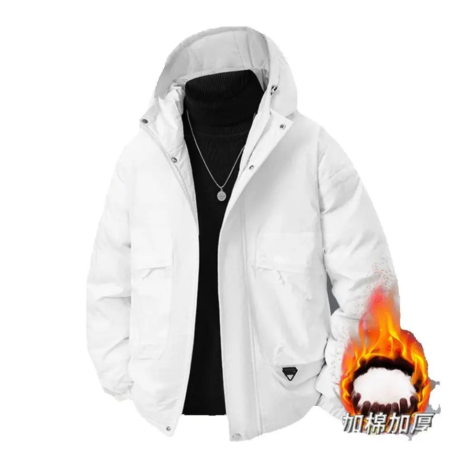 Herren Freizeit Kapuzenjacke mit Textur, Braun