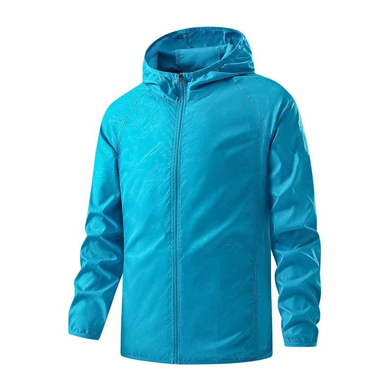 Unisex Leichte Kapuzenjacke Windbreaker mit Reißverschluss
