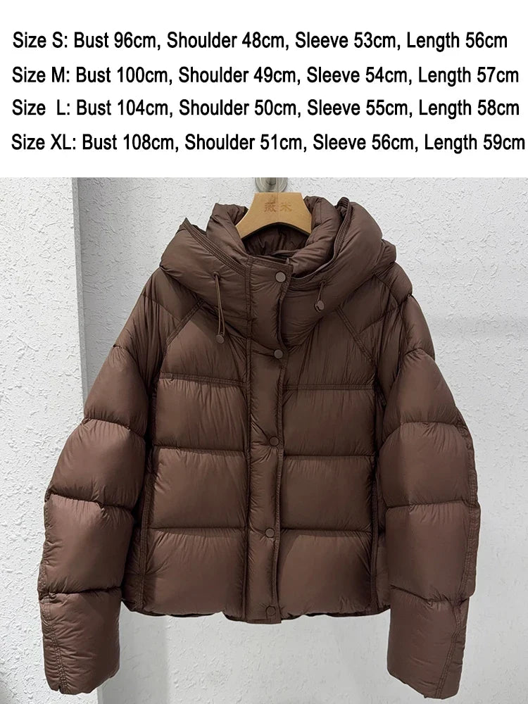 Damen Steppjacke mit Kapuze und Reißverschluss