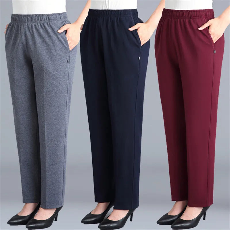 Damen Freizeithose mit Gummibund & Reißverschlusstaschen