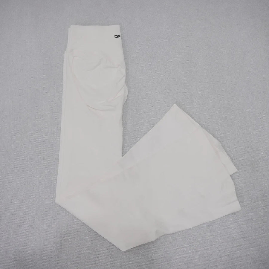 Sportieve bootcutbroek voor dames met hoge taille, elastische yogalegging, zacht