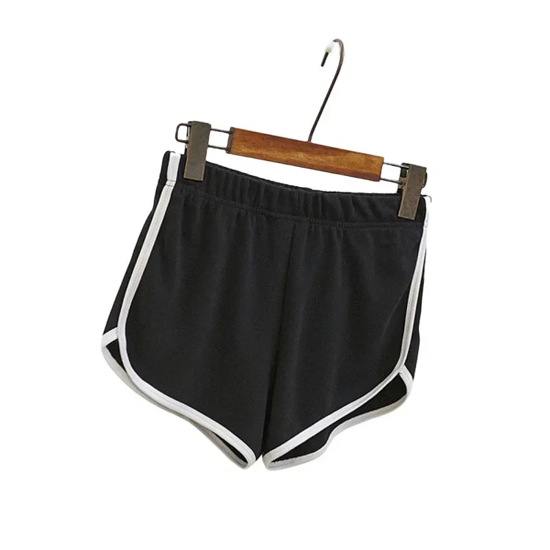 Sportshorts voor dames met witte zoom