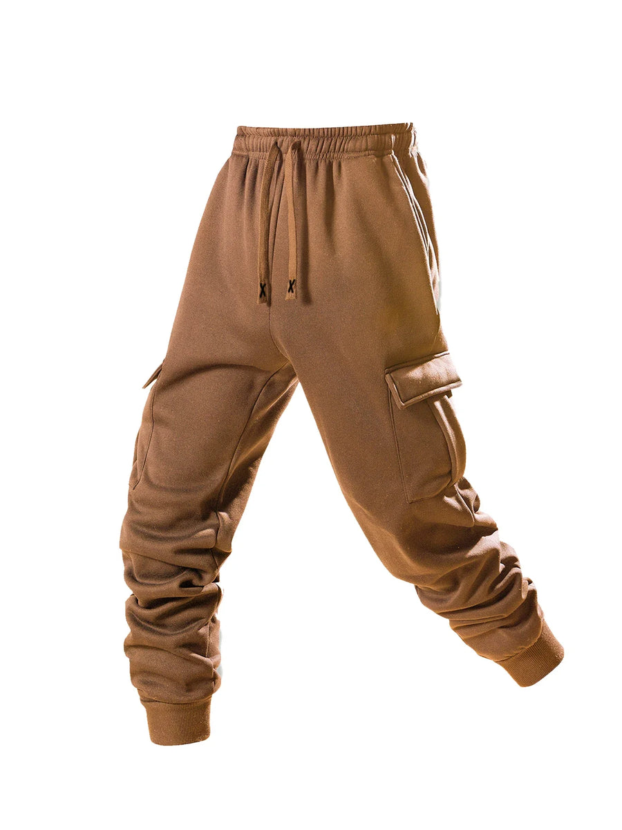 Cargo-joggingbroek voor heren met elastische tailleband en zijzakken