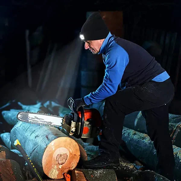 Gebreide muts met geïntegreerd ledlicht - warme wintermuts voor dames en heren