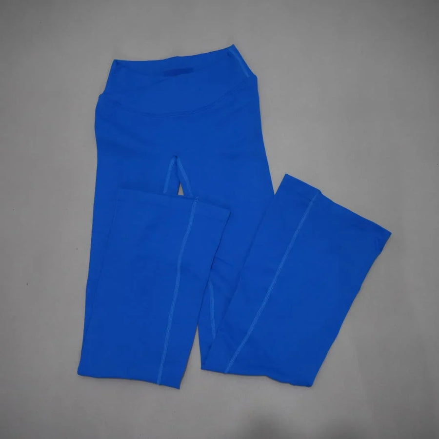 Sportieve bootcutbroek voor dames met hoge taille, elastische yogalegging, zacht