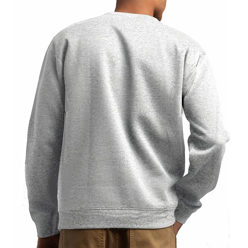 Unisex basic sweatshirt met ronde hals, effen