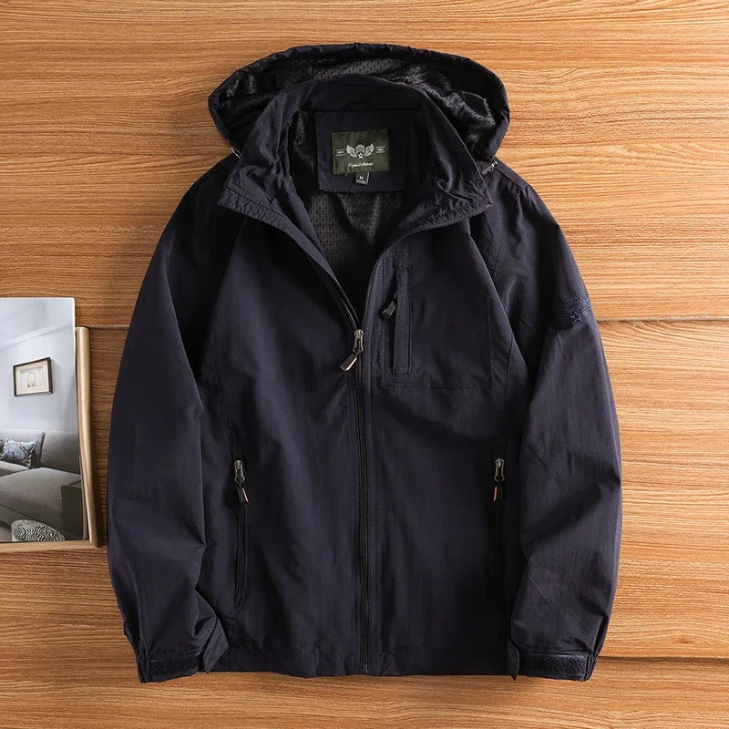 Herren Outdoor Jacke mit Kapuze & Reißverschlüssen