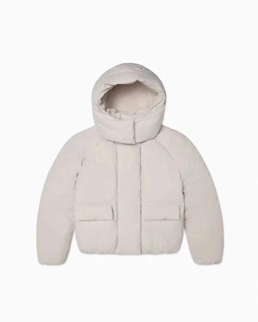Kurze Steppjacke mit Kapuze für Damen