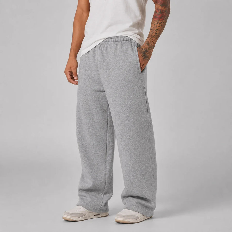 Unisex Weite Jogginghose Dunkelgrau mit Kordelzug