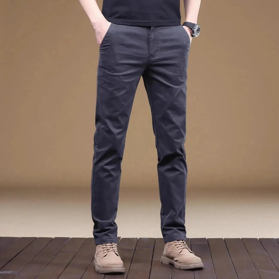 Herren Freizeithose Slim Fit Chino Hose mit Taschen
